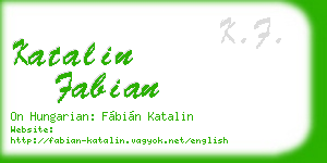 katalin fabian business card