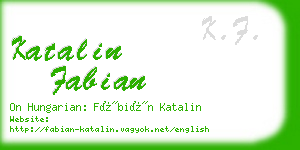 katalin fabian business card
